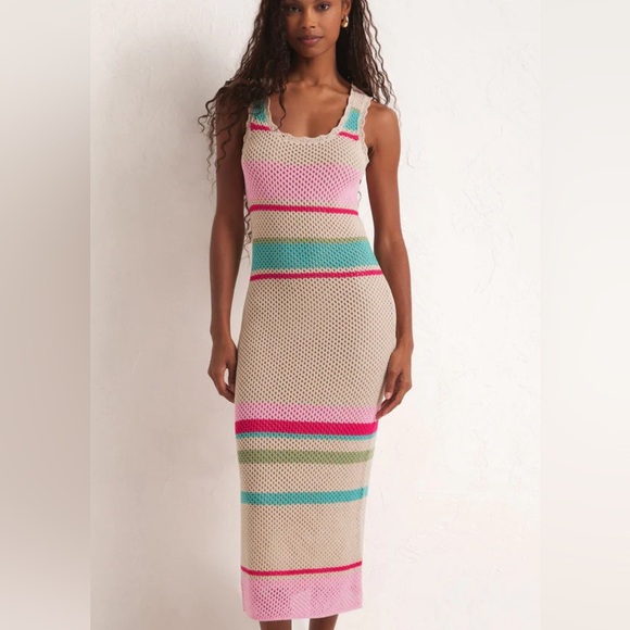 Z supply Ibiza stripe sweater dress natural - Picture 2 of 2